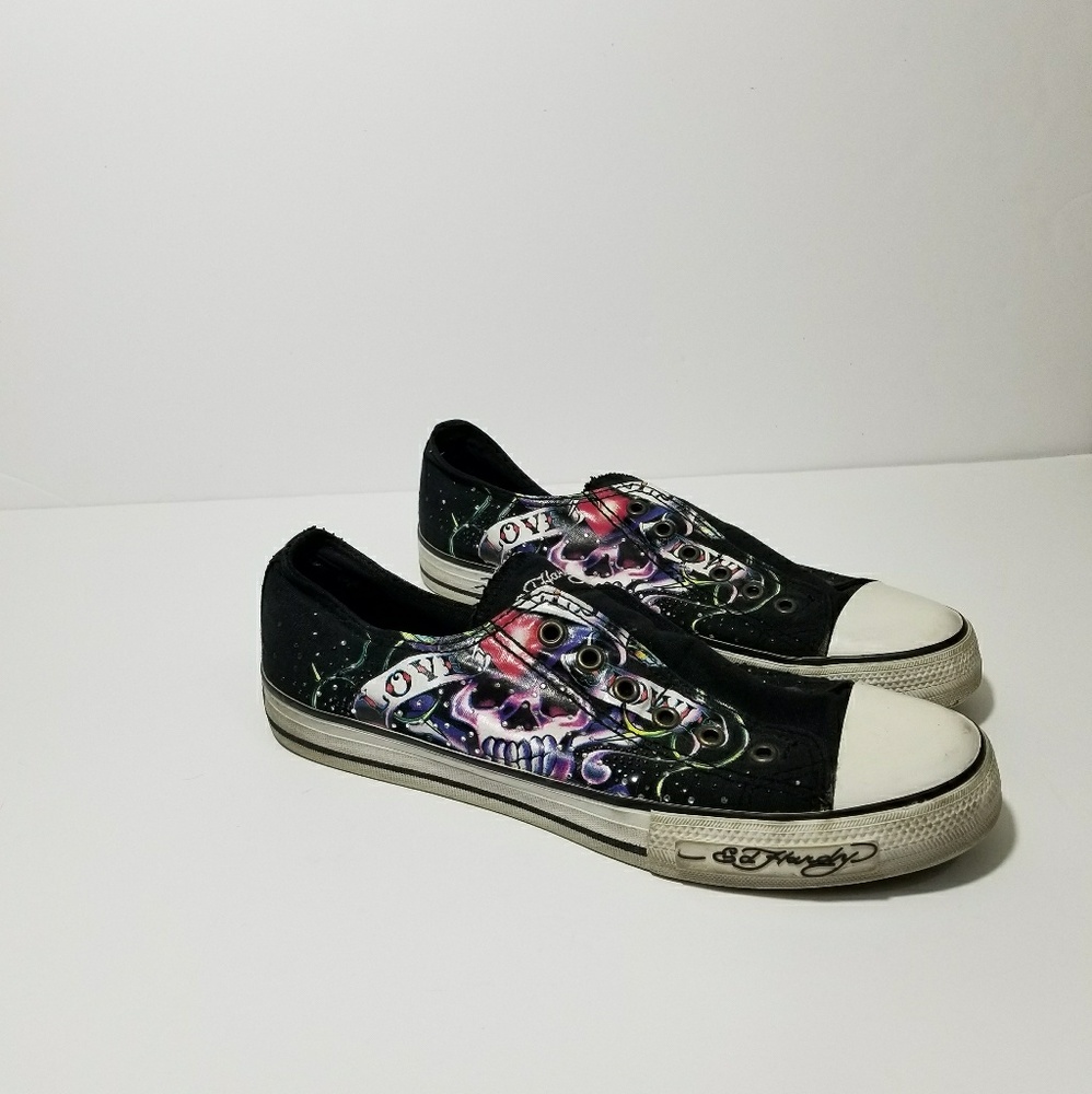 Ed Hardy slip on shoes